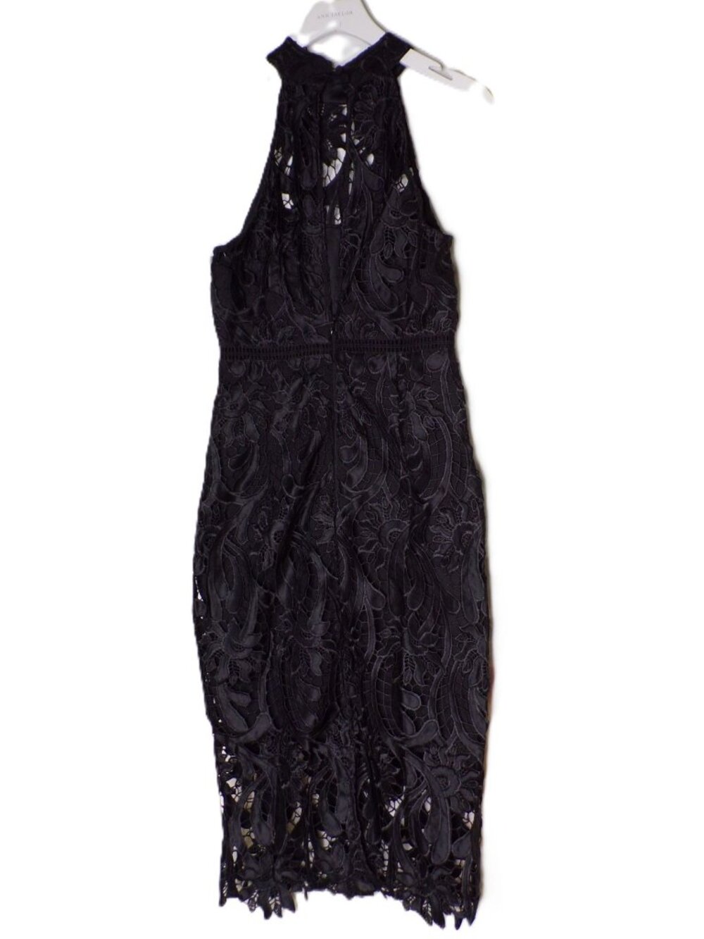 🆕BARDOT Isa Lace Halter Cocktail Dress X-Small 4 Black - Picture 10 of 12